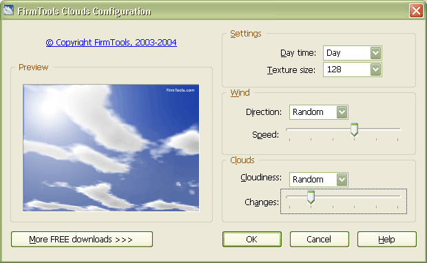 Clouds Screensaver Screenshot